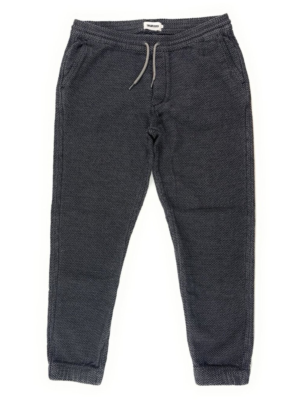 Taylor Stitch Apres Pant Size L Waffle Knit Sashiko Charcoal Textured Joggers
